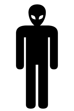 Alien monochrome icon.の写真素材