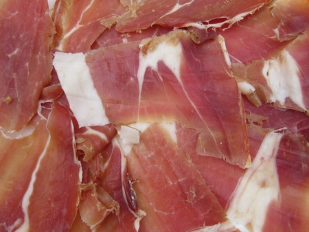 Jamon serrano, slices 
cured ham.の写真素材