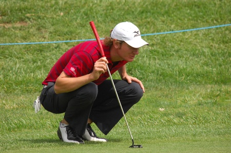 SINTRA, PORTUGAL - JUNE 10:Chris Wood (ENG), in the 1st day game at the European Tour - Estoril Open de Portugal 2010, Penha Longa GC, June 10, 2010, Sintra, Portugal.のeditorial素材