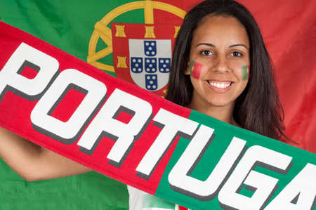 Portugal soccer fanの写真素材
