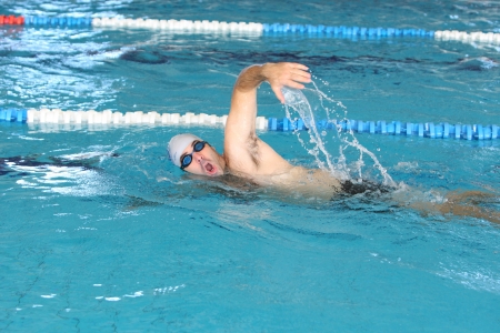 swimmer in comptition の写真素材