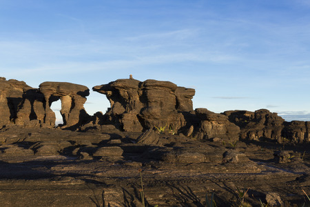Rock formations, Mount Roraima, Canaima National Park.の写真素材