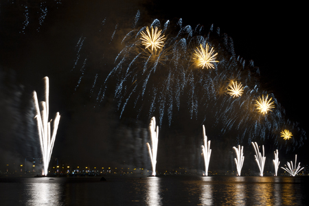 Fireworks in Florianopolis.の写真素材