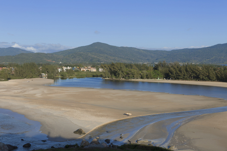 Ferrugem Beach in Santa Catarina Brazil.の写真素材