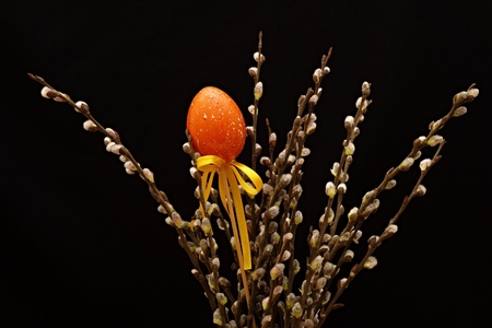 Easter eggs on willow