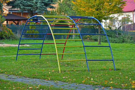 ladder for children in the park in autumn