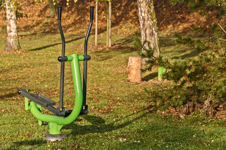 fitness machine in the park for exercise for the publicの写真素材