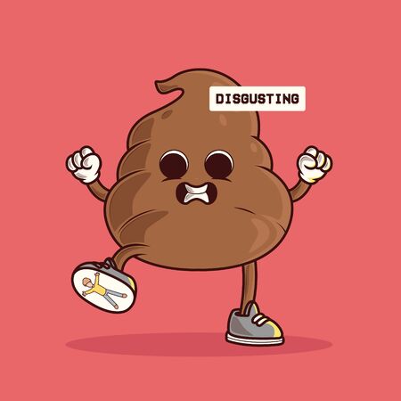 Poop Emoji vector illustration. Style, imagination, sharing design conceptのイラスト素材