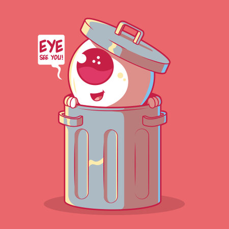 Eye Spy character vector illustration. investigation, privacy, technology design concept.のイラスト素材
