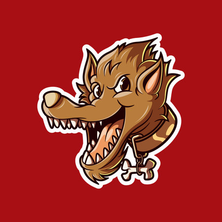 A dog head mascot vector illustration. Team, sports design concept.