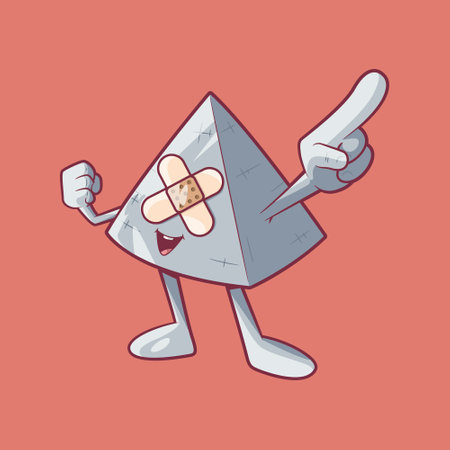 Blind Truth: Illuminati Pyramid with a Hidden Eye vector illustration. Mascot, secret design concept.のイラスト素材