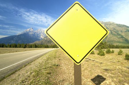 Signal in Grand Teton National Park; Wyoming; Usaの写真素材