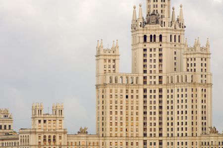 Soviet skyscraper in Moscow cityの写真素材