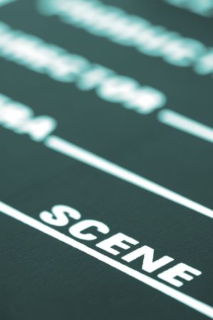 Detail of a clapperboard color blackの写真素材