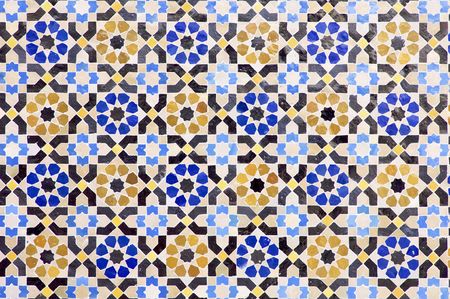 Arabic mosaic of colors that form a beautiful puzzle