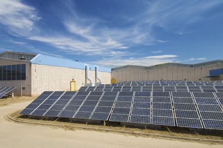 Photovoltaic panels in a industrial plant