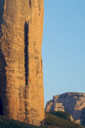 conglomerate hills, named Mallos, in  Riglos, Huesca, Spainの写真素材