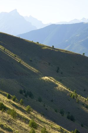 sunset in the Pyrenees mountains