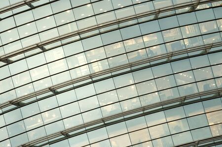 detail of a glass facadeの写真素材