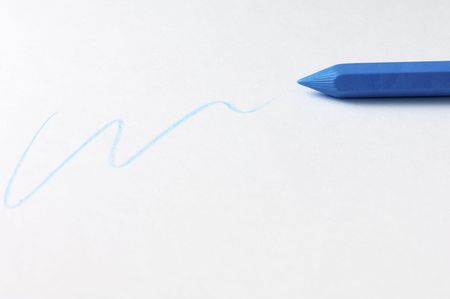 line painted on white paper and blue penの写真素材