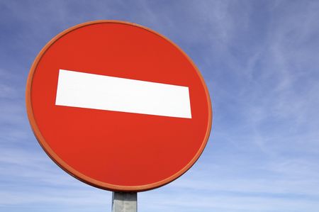 traffic sign indicating no entry