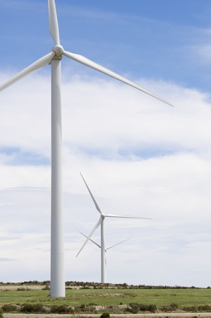 view of some windmills for renewable electric energy production