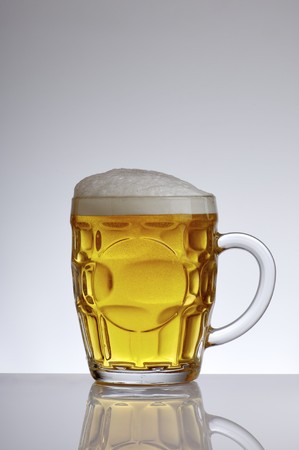 beer mug with a white backgroundの写真素材