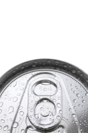 fore the closure of an aluminum can of sodaの写真素材