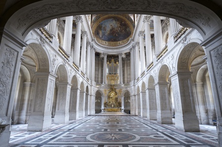 inside view of the Royal Chapelle of Versailles Palace, Franceのeditorial素材