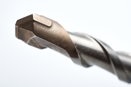 foreground with white background  of a drill bit