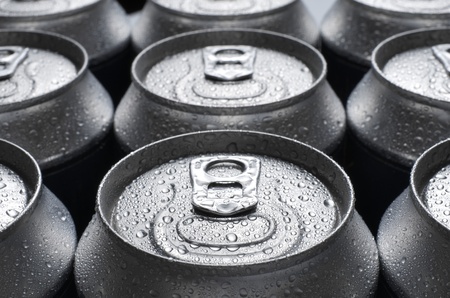 group of an aluminum can of sodaの写真素材