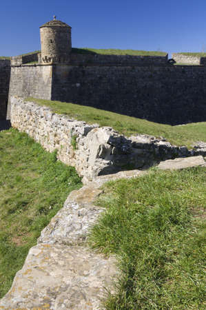 view of the castle of St. Peter, known as La Ciudadela, Jaca, Huesca, Aragon, Spain