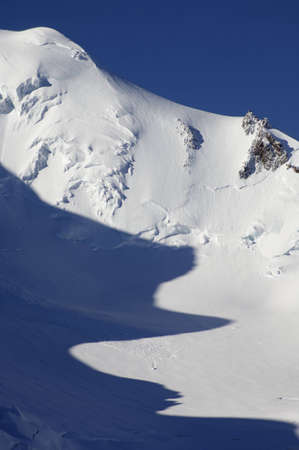 winter view  on the Mont Blanc massif, Chamonix, Alps, Franceの写真素材
