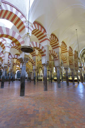 inside view of the Mosque of Cordoba, Andalucia, Spainのeditorial素材