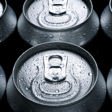 group of an aluminum can of sodaの写真素材