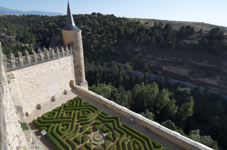 garden in the Alcazar of Segovia, Castilla Leon, Spainのeditorial素材