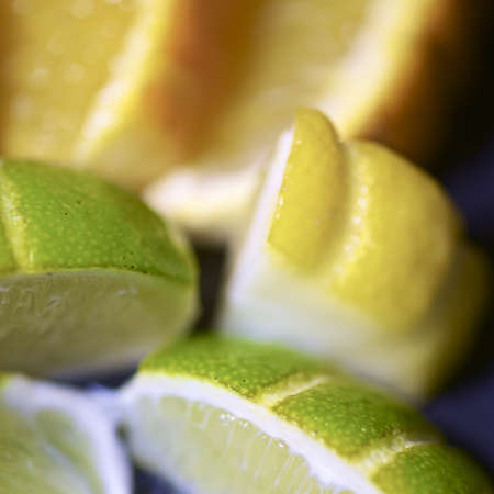 closeup of some slices of lemon, orange and lime