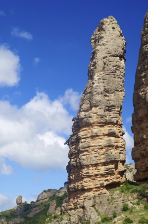 View of Aguero Mountains, Huesca, Aragon, Spainの写真素材