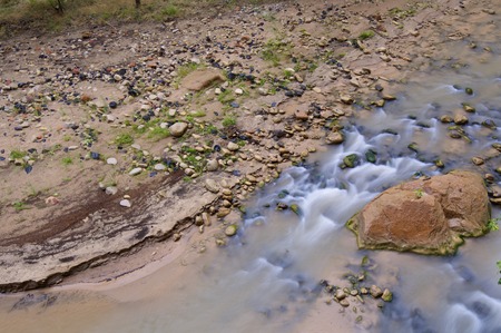River view in Zion National Park, Utah, Usa.の写真素材