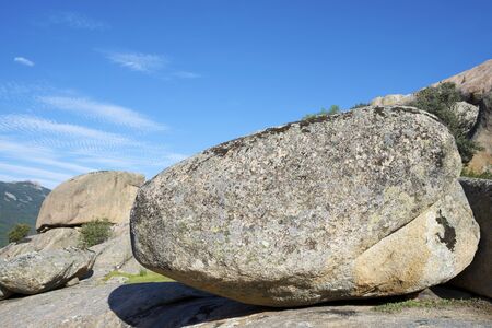 Rock formation in La Pedriza Natural Park, Madrid, Spain,の写真素材
