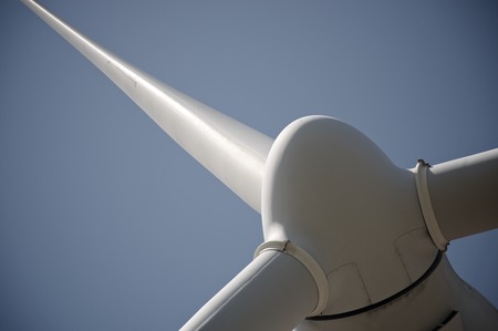 Windmill for electric power production, Zaragoza Province, Aragon, Spainの写真素材