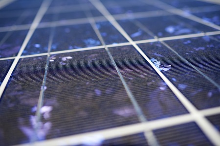 detail of a photovoltaic panel for renewable electric productionの写真素材