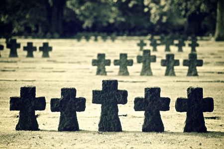 German Military Cemetery at La Cambe, Normandy, France.のeditorial素材