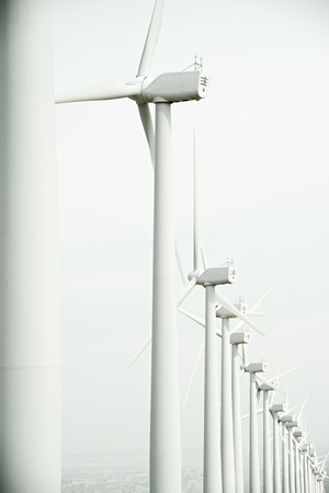 Windmills for electric power production, Pozuelo de Aragon, Zaragoza, Aragon, Spain
