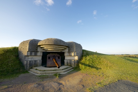Battery of Longues sur Mer, Normandy, Franceの写真素材