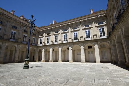 Courtyard of Riofrio Royal Palace, Segovia, Castilla Leon, Spainのeditorial素材