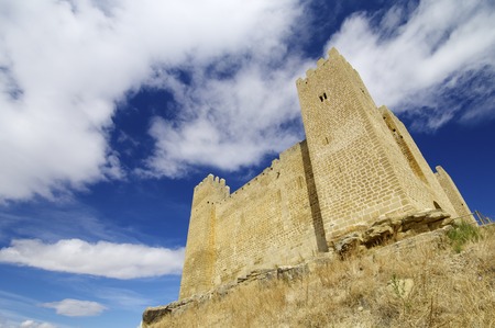 Castle in Sadaba with beauty sky in Saragossa, Aragon, Spainのeditorial素材