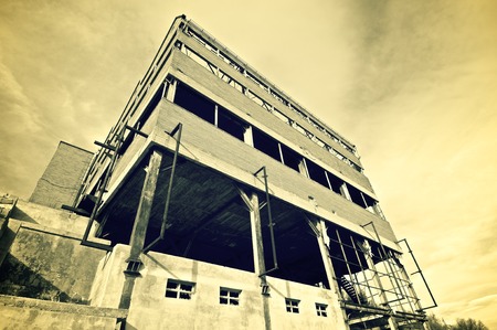 Ruins of an old industrial building into disuse.の写真素材