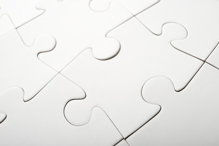 Close up of the pieces of a puzzleの写真素材