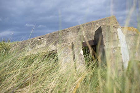 Bunker ruins in Juno Beach, Courseulles sur Mer, Normandy, France